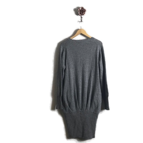 Paul Smith Gray Made In Italy Wool Sweater Dress Medium Relaxed‎ Fit Minimalist - Picture 4 of 7